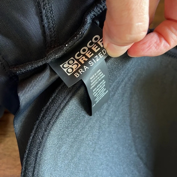 Coco Reef Pure Racerback Underwire Bikini Top - Serenity Stripe 36D - Picture 3 of 12